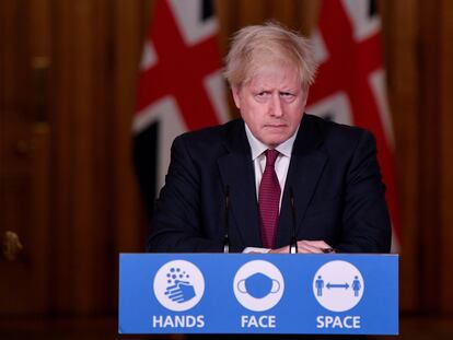 Boris Johnson anuncia neste sábado, em Downing Street, as novas medidas para Londres.