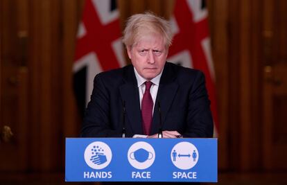 Boris Johnson anuncia neste sábado, em Downing Street, as novas medidas para Londres.
