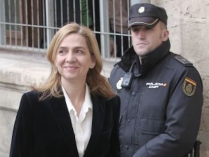 La Infanta en los juzgados de Palma, en 2014.