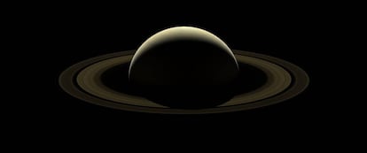 Saturno y sus anillos vistos por la sonda 'Cassini' cuanto estaba a ,1 millones de kilómetros del planeta.
