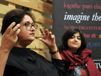 Namita Gorhkale (a la izquierda) y Neeta Gupta en el Hay Festival de Segovia.