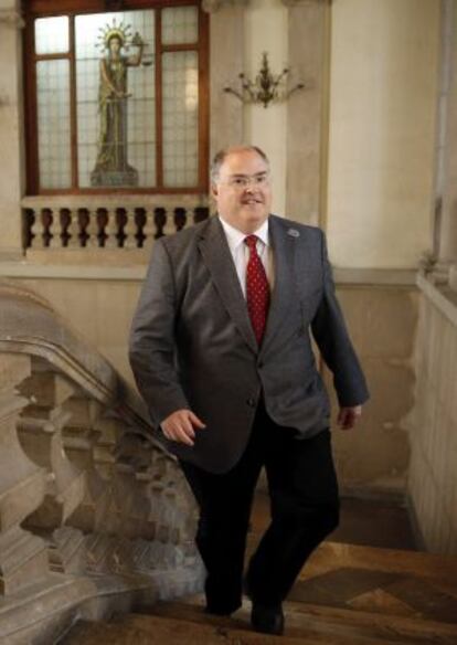 Fernando de Rosa tras ser nombrado presidente de la Audiencia de Valencia.