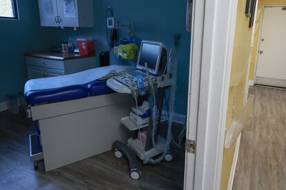 Un cuarto de examinación en una clínica de aborción en Jacksonville (Florida), el 30 de abril.