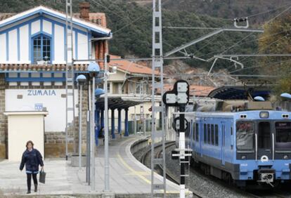 La estación de Zumaia, en la que presta servicio Euskotren.