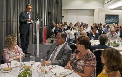 Artur Mas during his meeting in Girona on Tuesday night.