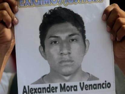 Foto de Alexander Mora, o jovem cujos restos foram identificados.