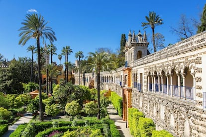 Palacio y jardines del Real Alcázar de Sevilla.