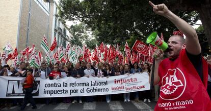 Imagen de la manifestación de Málaga.