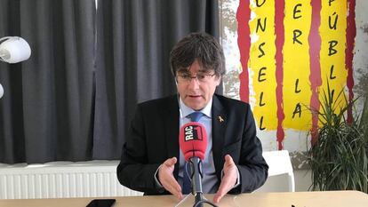 Carles Puigdemont, en una entrevista para Rac1.