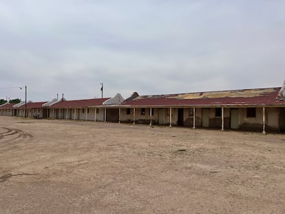 An abandoned camp stands in Socorro, Texas, where seasonal farm workers passed through as part of the controversial Bracero Program, on April 14, 2025