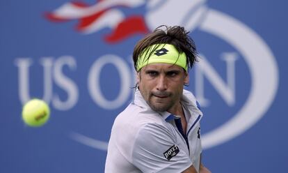 Ferrer, durante su partido contra Krajinovic.