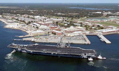 Vista de la Estación Aérea Naval de Pensacola, una base de la Marina de los Estados Unidos situada en el Estado de Florida.