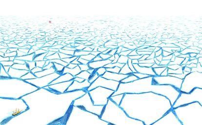 Poco después de internarse en el mar de Weddell, el Endurance comenzó a atravesar placas de hielo que constituían algo muy parecido a un enorme puzle. Una plataforma que se extendía durante más de cien mil kilómetros.