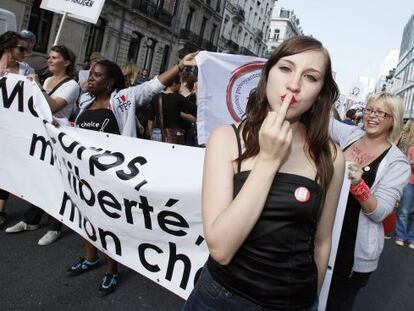 Manifestaci&oacute;n en Bruselas el pasado septiembre del movimiento SlutWalk contra la violencia machista.