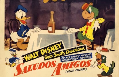Una imagen de Donald y José Carioca, en 'Saludos Amigos' (1941).