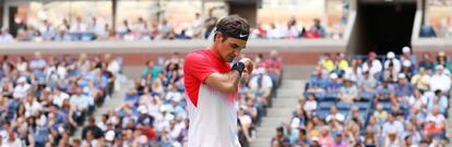 Federer, durante el partido de la segunda ronda frente a Youzhny.