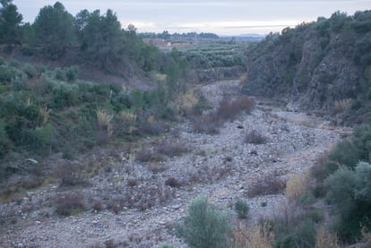 La boca del río Siurana, afluyente del Ebro, el pasado 16 de enero.