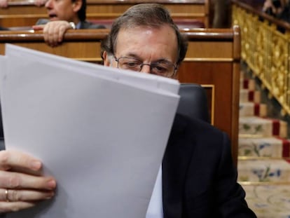 Mariano Rajoy, en el Congreso, el miércoles.