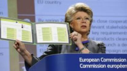 La vicepresidenta de la Comisión Europea y responsable de Justicia, Viviane Reding.