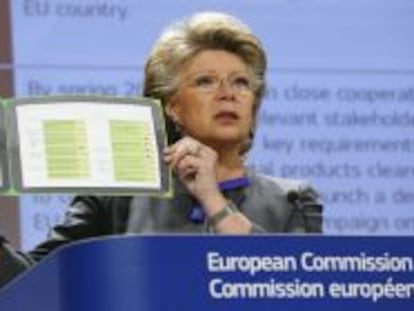 La vicepresidenta de la Comisi&oacute;n Europea y responsable de Justicia, Viviane Reding. 