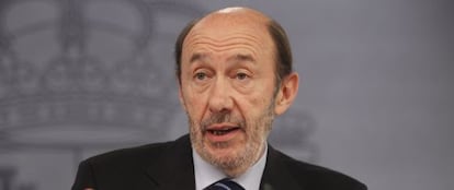 El vicepresidente primero del Gobierno, Alfredo Pérez Rubalcaba.
