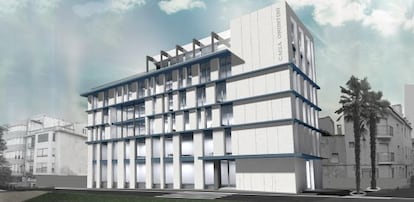 Figuración de la nueva sede de Caixa Ontinyent, cuyas obras se iniciarán en 2015.