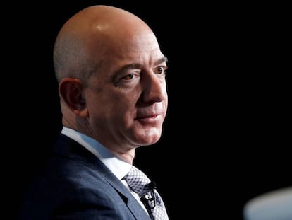 Jeff Bezos, fundador da Amazon, em uma conferência sobre o espaço.