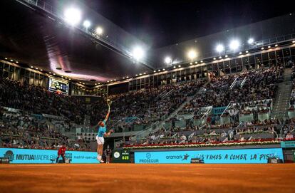 Rafa Nadal, durante el partido de la semifinal, el 11 de mayo de 2019.