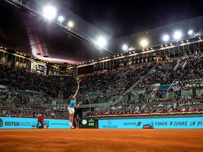 Rafa Nadal, durante el partido de la semifinal, el 11 de mayo de 2019.