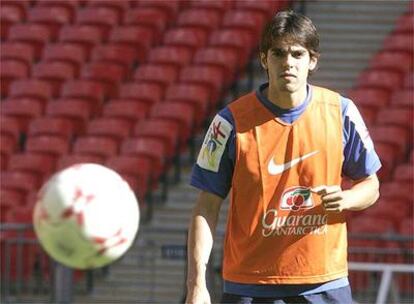 Kaká, durante un entrenamiento con la selección brasileña