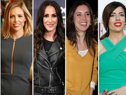 Begoña Gómez, Isabel Torres, Malú, Irene Montero y Lidia Bedman.