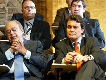 Pujol y Mas, el pasado lunes en una reunión de CiU