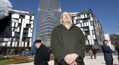 César Pelli visitó ayer en Bilbao la Torre Iberdrola que él ha diseñado y que hoy inauguran los Reyes.