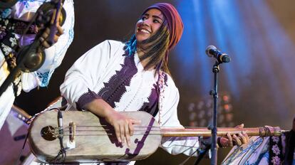 Asmaa Hamzaoui en el Festival ‘Jazz Au Chellah’ de Rabat.