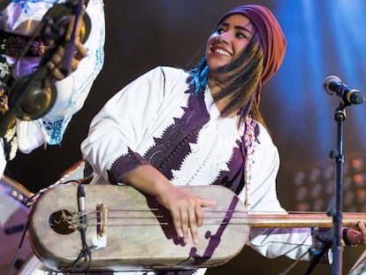 Asmaa Hamzaoui en el Festival ‘Jazz Au Chellah’ de Rabat.