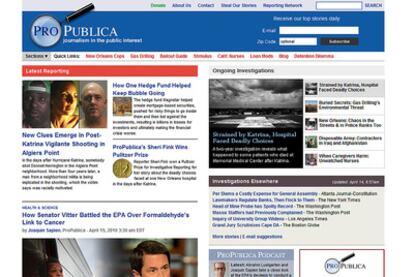 La agencia de periodismo de investigación ProPublica se financia con donaciones y ofrece sus contenidos gratuitamente a cabeceras como 'New York Times' o 'USA Today'.