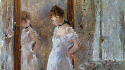 El espejo psiqué, de Berthe Morisot, Museo Thyssen-Bornemisza, Madrid.