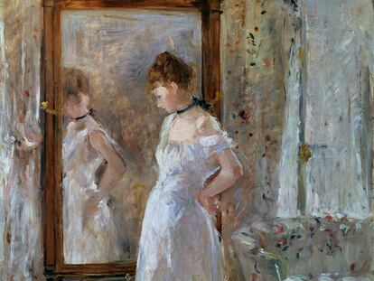 El espejo psiqué, de Berthe Morisot, Museo Thyssen-Bornemisza, Madrid.