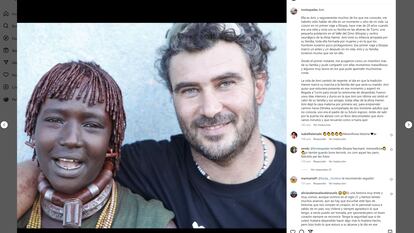 Fotografía de la cuenta en Instagram de Toni Espadas, donde aparece en uno de sus primeros viajes a Etiopía.