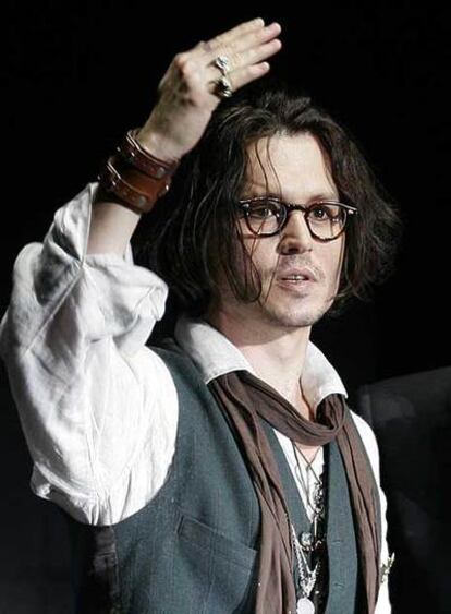Johnny Depp, en el preestreno de <i>Piratas del Caribe 3</i> el miércoles en Tokio.