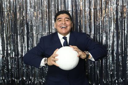 Maradona em sua última aparição pública, na segunda-feira, em Londres, na cerimônia do ‘The Best’.