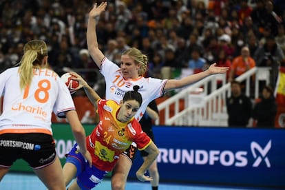 La jugadora española Alicia Fernández, durante el encuentro.