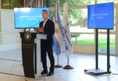 Macri presenta en Olivos los resultados de Aprender 2016.