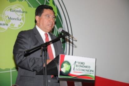 Jesús Reyna, secretario de Gobierno de Michoacán, en octubre.