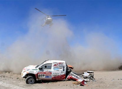 Así quedó el coche del equipo Sportdrive tras el accidente