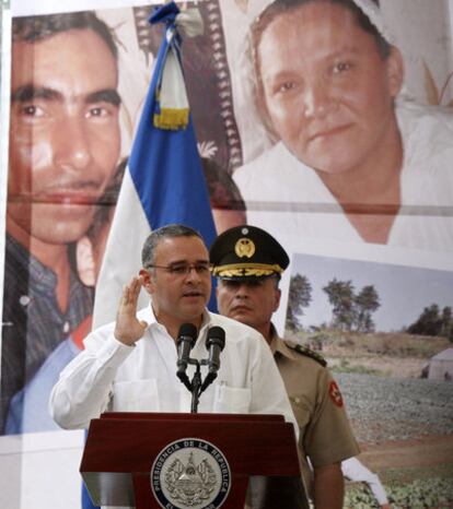 El presidente de El Salvador, Mauricio Funes, en un acto político el lunes