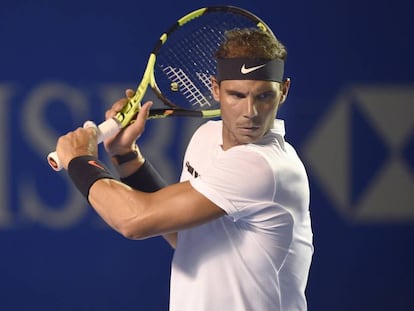 Nadal durante el Abierto de Acapulco de 2017.