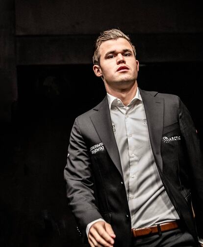 Magnus Carlsen, durante el Mundial de Londres, en 2018