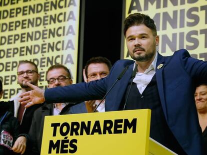 Gabriel Rufián, portavoz de ERC en el Congreso. 