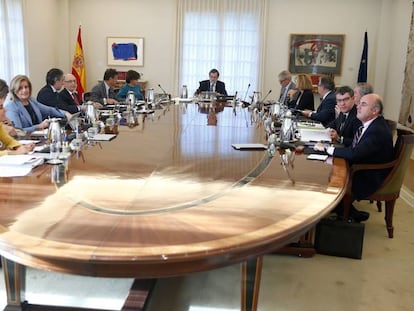 Consejo de Ministros que aprobó las medidas a aplicar en Cataluña por el artículo 155 de la Constitución.
